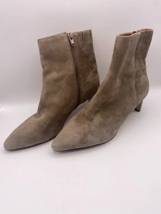 André Assous Women Winter Water Resistant Taupe Pointed Toe Bootie Sz 7.5