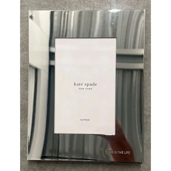 Kate Spade picture frame lenox This is Life silver mirrored 4 x 6