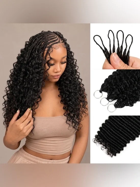 HUMAN HAIR Miracle Knots Feather Crochet Hair 1B