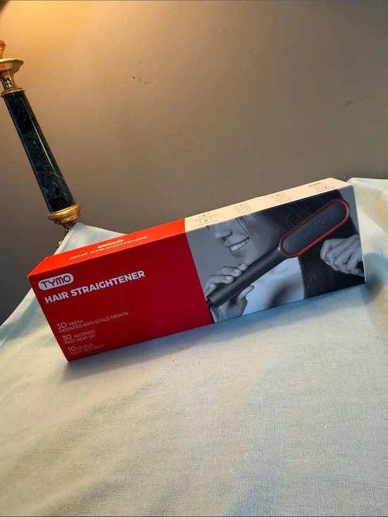 Tymo Black and Red Hair Straightener - Professional Styling Tool
