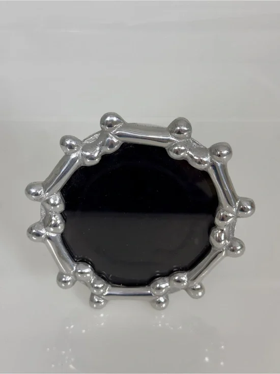 Mariposa Silver Tone Metal Picture Frame 4x4 Dog Bone Design
