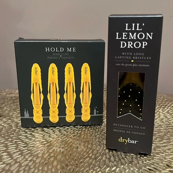 Drybar Hold Me Hair Clips and Lil’ Lemon Drop Detangler To Go Bundle