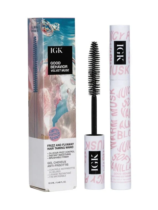 IGK GOOD BEHAVIOR VELVET MUSE FRIZZ AND FLYAWAY HAIR TAMING WAND LIMITED SCENT