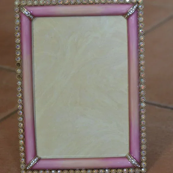NEW RARE JAY STRONGWATER LORRAINE EASTER AZALEA CRYSTAL STONE EDGE ENAMEL FRAME