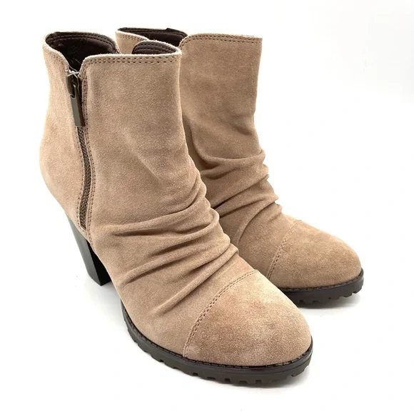 White Mountain Taft Zip Up Women's‎ Ankle Boots Light Taupe Womens Size 8 Beige