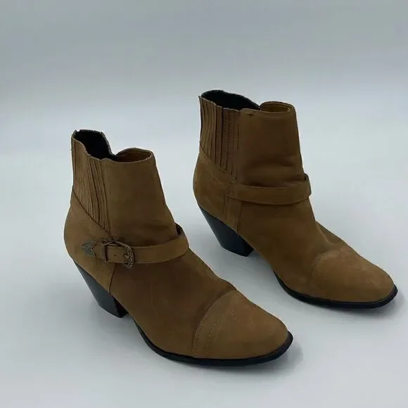 Dingo Women's Pull On Western Buckle Ankle Bootie Size 8