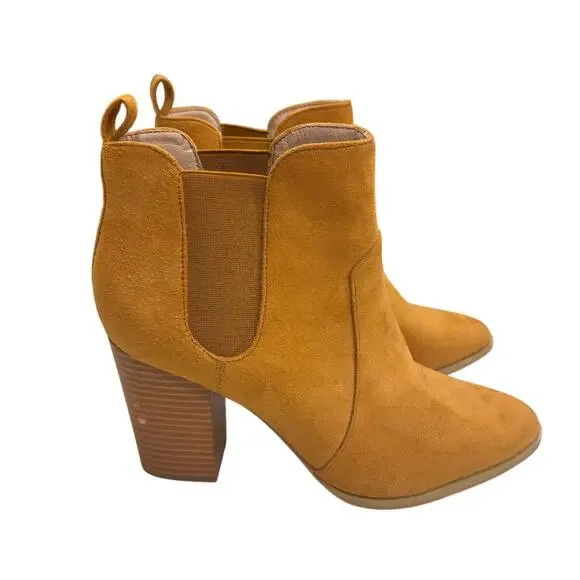 Womens Pull On Boots  Sz 7.5 Brown Suede Western Office Career Business 3