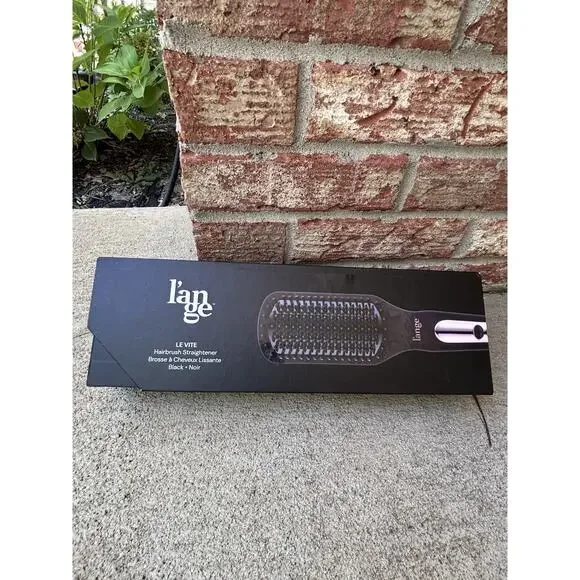 L'ange Le Vite Hairbrush‎ Hair Straightener Rose Gold & Black Noir-Negative Ion-