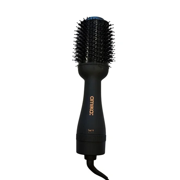 Amika Hair Blow Dryer Brush 2.0 Oval Ionic Styling Tool Black 1000W