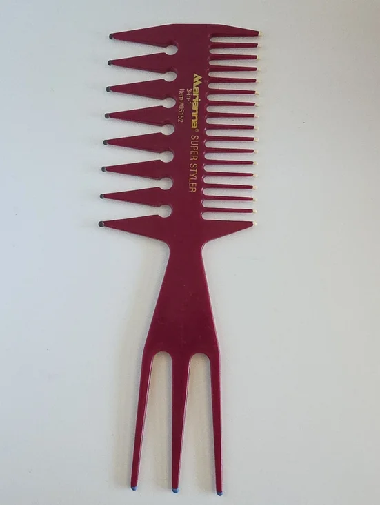 Vintage Marianna Professional 3-in-1 Hair Comb Pick Wide Tooth Styling