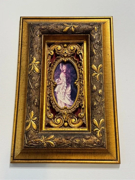 Rare Vintage ORNATE GOLD FRAME OPHELIA BY ARTHUR HUGHES PRINT 15