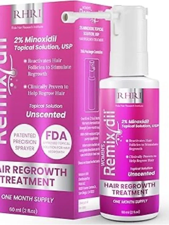 RHRI Remixidil 2% Minoxidil 3 month Hair Regrowth Treatment
