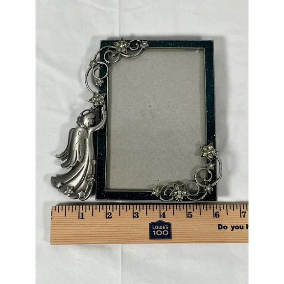 Angelic Pewter‎ & Crystal Stars Frame With Acrylic Edge Holds 4X6