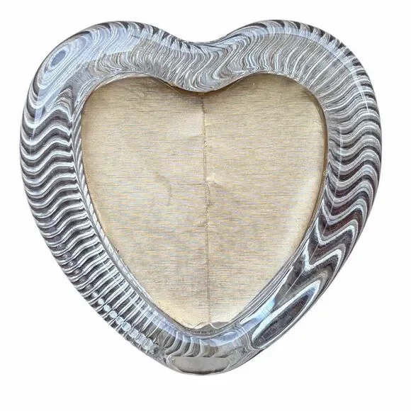 Mikasa Crystal Glass Heart Picture Frame. EUC Love Valentines Wedding