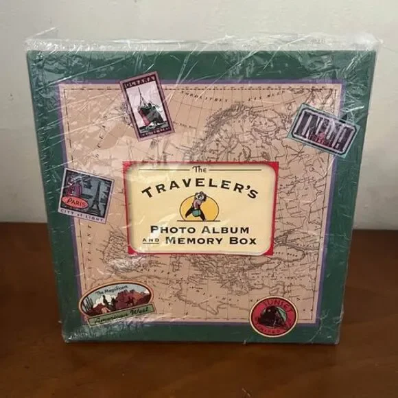 The Travelers Photo Album and Memory Box Brand New Keepsake‎ Gift or Display