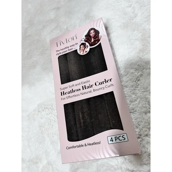 Heatless Curls Overnight, 4 Pcs No Heat Curling Blowout Rod,
