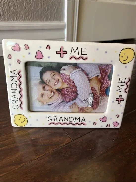 Malden 4x6 Grandma + Me Ceramic Colorful Frame 80’s NEW Vertical Or Horizontal