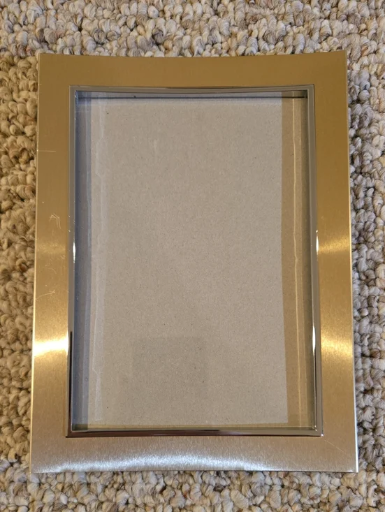 Brushed Brass & Silvertone Frame - 4.5