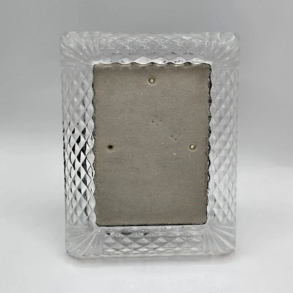 Vintage Glass Diamond‎ Pattern Picture Frame 3.5 X 5 Inch