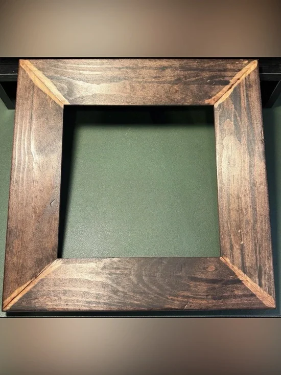 12 X 12 Hand Made Red Mahogany Stained Picture Frame Solid Wood Made In The USA