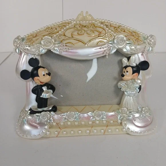 Disney Mickey Minnie Mouse Wedding Bride Groom Picture Photo Frame