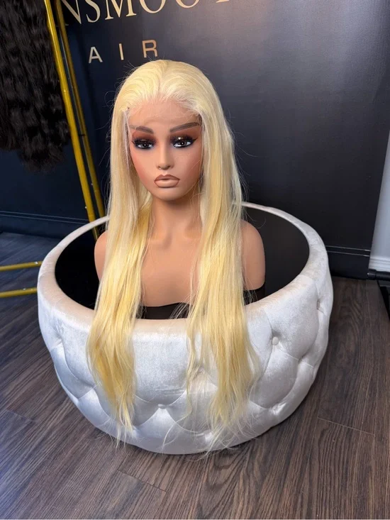 Blonde 5 by 5 26” Long Straight Wig - Women Hair Color blonde 613
