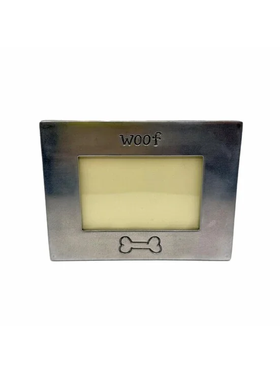 Vintage 1997 Terra Grafis “woof” Cast Metal Picture Frame – 4x6-Inch Photo