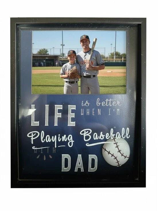Baseball Dad Photo Frame Life Is Better Playing Baseball With Dad Father's Day