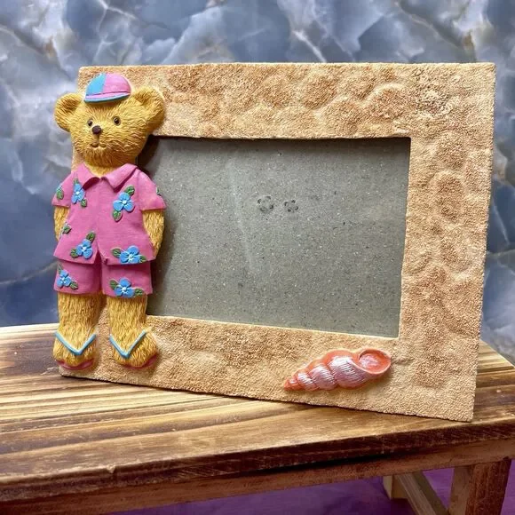 VTG Tradewind Bay Teddy Bear Beach Sand Picture Frame