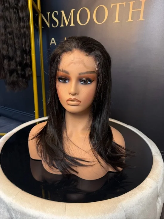 Smooth Black 5 by 5 hd Wig for Women - Natural Straight