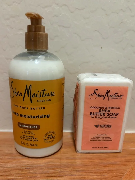 Shea Moisture Deep Moisturizing Conditioner & Shea Butter Soap - Yellow