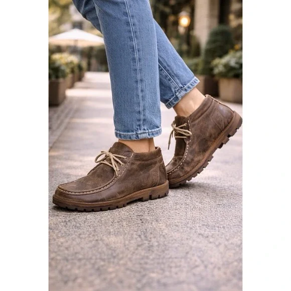 Ferrini New Booties Size 9B GENUINE LEATHER Rogue Mocha Loafers Women's 63722-14
