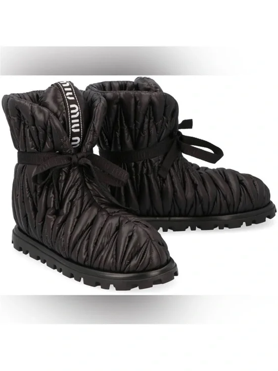 Miu Miu Women’s 35.5 (US 5.5) Matelassé Padded Ankle Boots