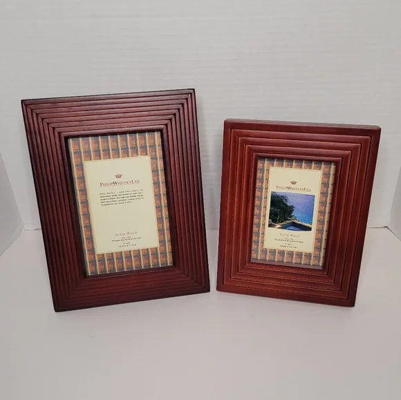 Two Vintage Rosewood Picture Frames, holds 4