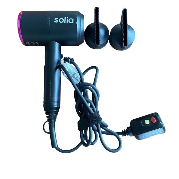 Solia SuperLight Professional Hair Dryer Black Iridescent 1400W SD-DPBK 2 Nozzle