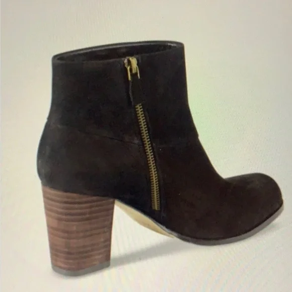 Cole Haan Women's Cassidy Black Nubuck Nike Air Ankle Heel Boot Size 8