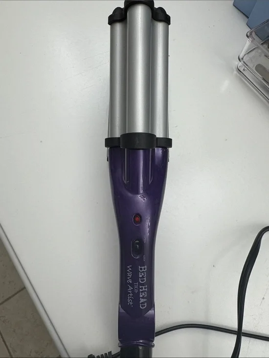 BedHead Wave Artist Triple Barrel Waver in Purple and Silver