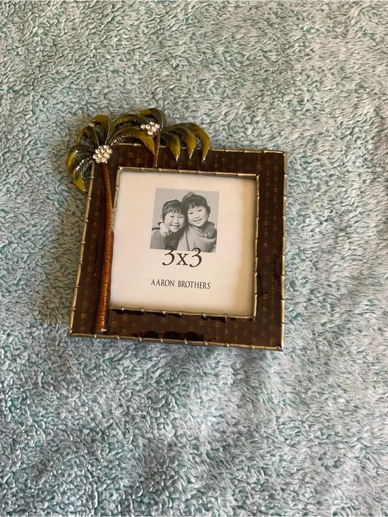 Aaron Brothers Bronze Palm Tree 3x3 Photo Frame