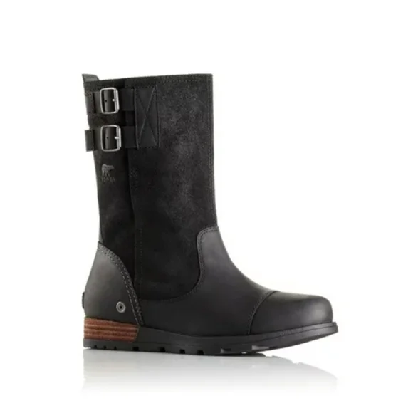 Sorel Women Major Pull on Leather Boots shoes sz 9.5