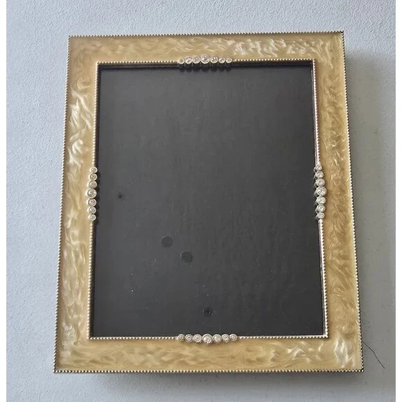 ENAMEL Picture Frame WITH Rhinestones EMBELLISHED SIDES 9.5