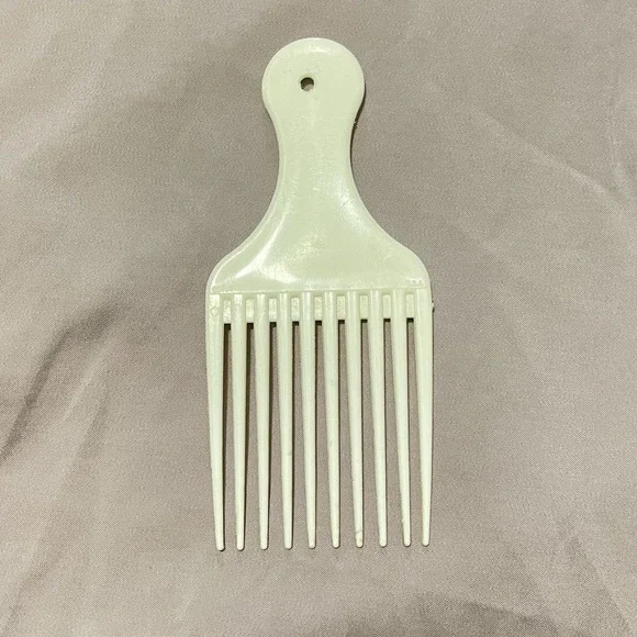 Vtg Goody Hair Pick Made In USA White Lift Comb‎ 5.5