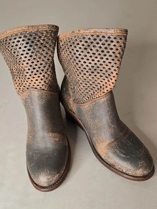 Bed Stu Cobbler Wedges Ankle Boots size 9.5