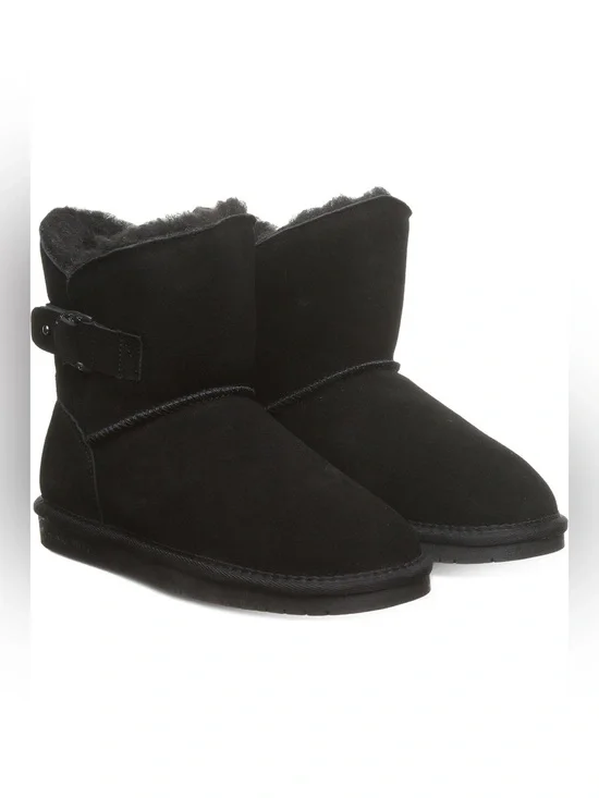 Bearpaw Steph Faux Shearling Lined Bootie 6 Black