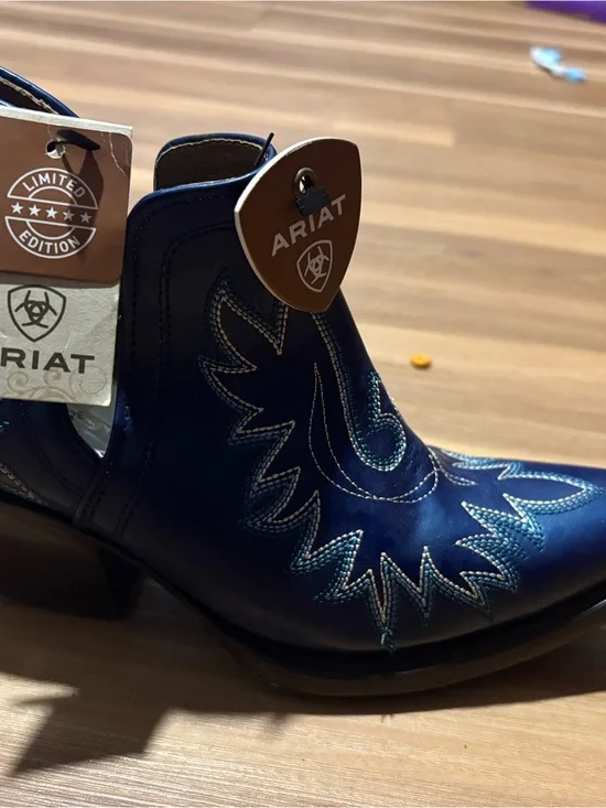 Ariat Royal Blue Western Embroidered Ankle Boot