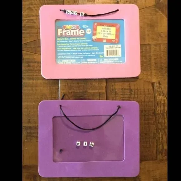 Foamies 2 foam picture frames 6x4 school locker girls decor pink purple magnet l