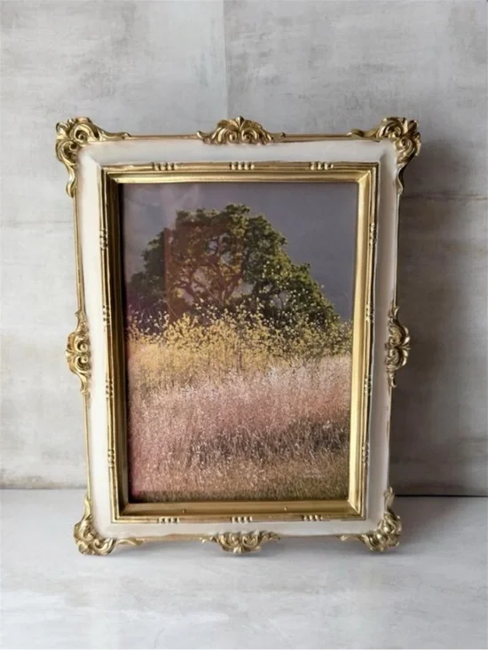 Vintage-Style Gold and Cream Ornate Photo Frame - Home Accents