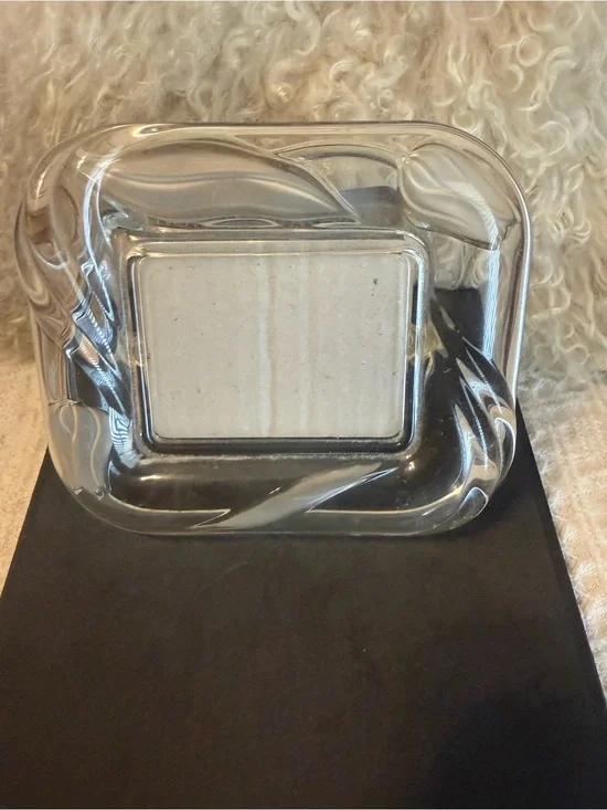 Swirl/ Tulips Vintage Crystal glass picture frame