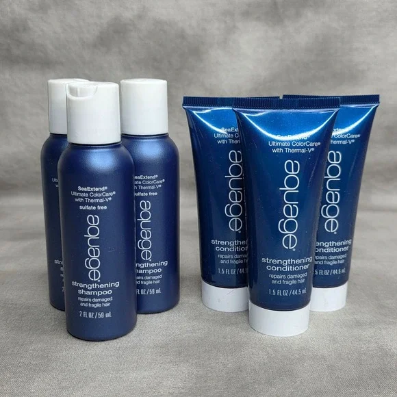 Aquage Strengthening Shampoo 2 oz (X3) & Conditioner 1.5 oz (X3) Travel Set