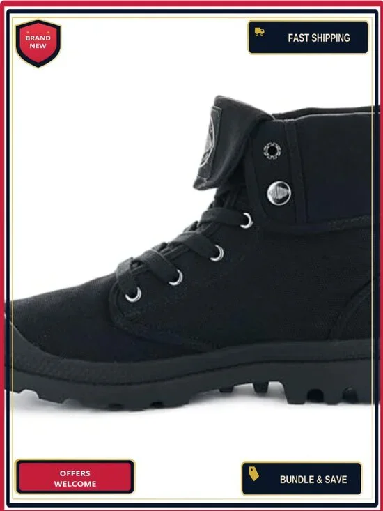 Palladium Women's Vegan Canvas Lace-Up Baggy Ankle Boot