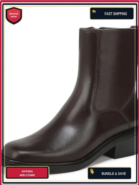 Franco Sarto Women's Ankle Bootie with Side Zipper, Block Heel